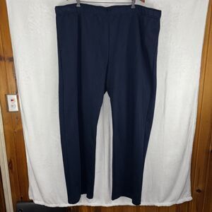 Xersion Fleece Sweatpants Men's 4XLT‎ Loose Fit Open Bottom Navy Blue 50x36 NWT